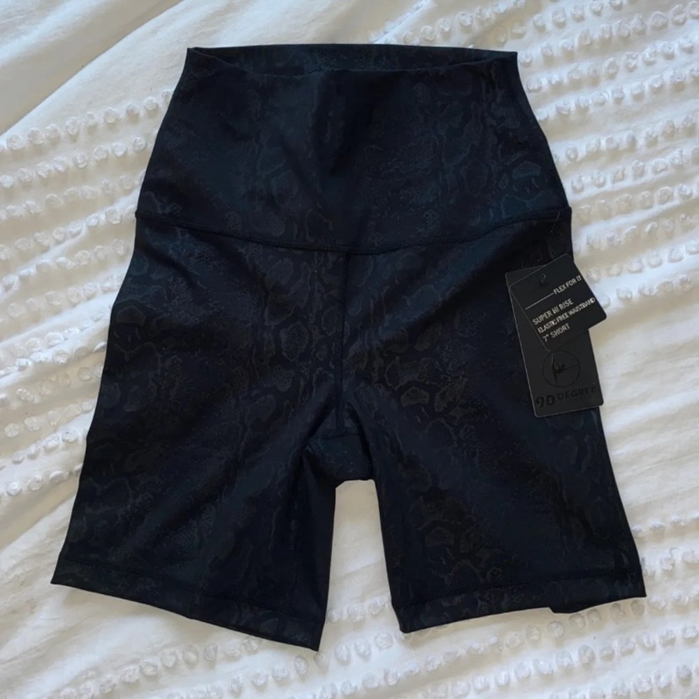 Snakeskin Biker Shorts
